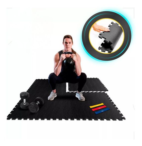 Kit 25 Tapete Piso Borracha Academia Crossfit Placa 50x50cm 0