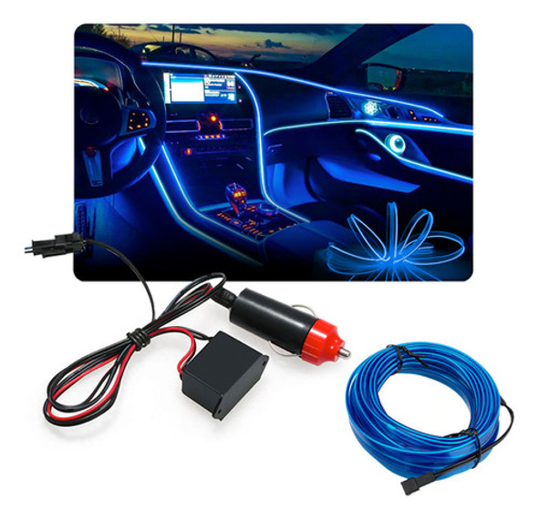 Fita Led Painel Zafira 2010 Luz Interna 5m Azul Tunning 0