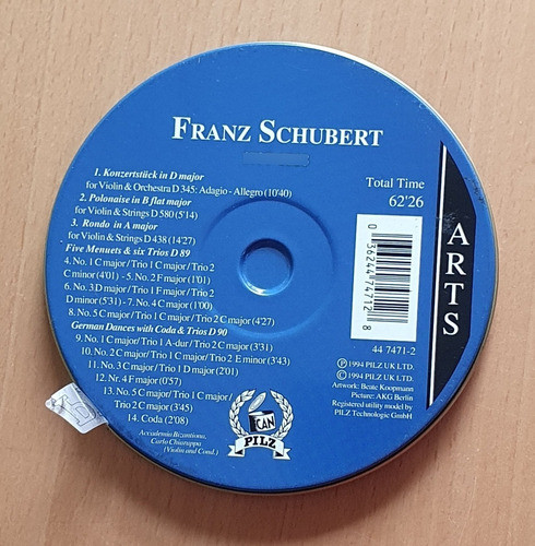 Franz Schubert - Germán Dances - Cd Germany 1