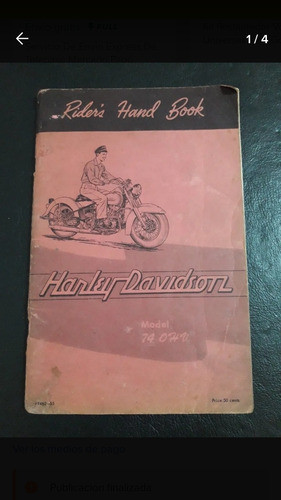 Harley Davison Ohv74  1959 Manual Original Y Traduccion 0