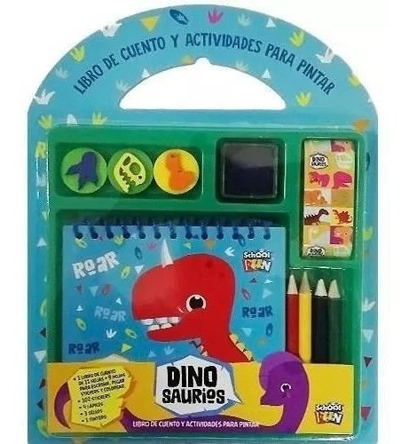Dinosaurios - Libro De Cuento Y Actividades Para Pintar 0