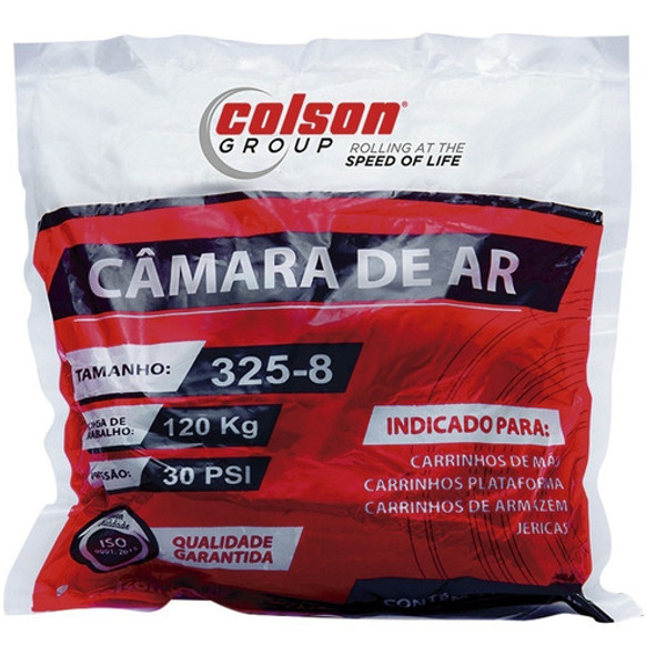 Pneu Carrinho De Mão 2 Lonas 325x8 + Câmara Original  Colson 1