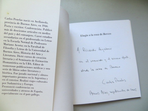 Elogio A La Rosa De Berceo Carlos Penelas Ed Del Valle 2002 1