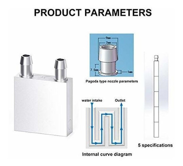Bloque De Enfriamiento De Agua De Aluminio Diyhz, Sistema De 1