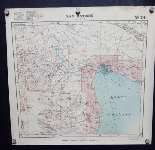 Mapa De San Antonio Y Valcheta Río Negro Edición 1928 0