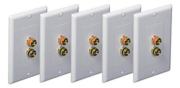 Imbaprice 5 Pack Premium 2 Connector Banana Wall Plate Banan 0 Imbaprice 5 Pack Premium 2 Connector Banana Wall Plate Banan 0