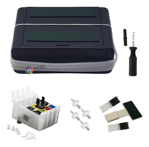 Reservatório Bulk Ink Luxo + 4 Cartuchos Compatíveis Epson 0