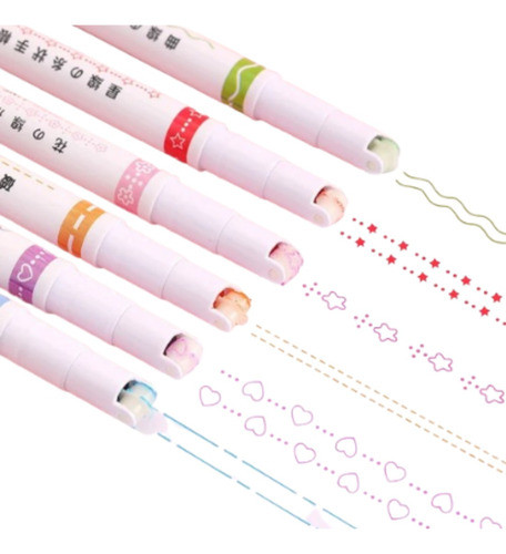 Marcadores Diseños Punta Roller Pack X6 Wishop 0