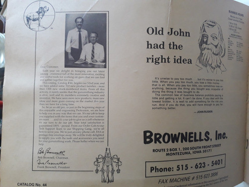 Brownells Catalog N°44 1991 1992 Accesorios Armas Repuestos 1