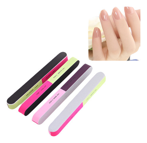 Archivo Nuevo 2 Pcs Uñas Arte Manicura 4 Forma Carpita Tampó 0