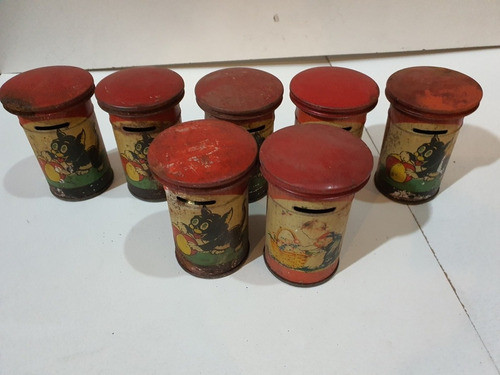 Antiguo Juguete- Saldo 328-7 Buzones De Lata De 1950 1