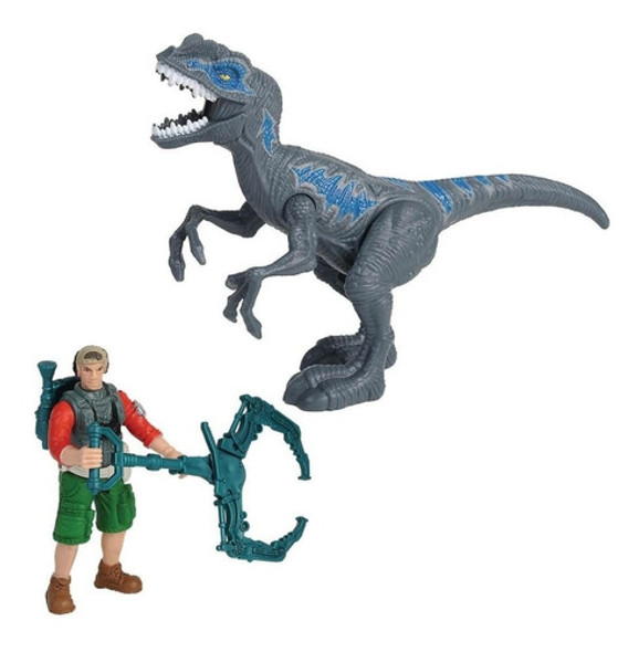 Dinosaurio + Cazador De Dinosaurios Con Accesorios 0
