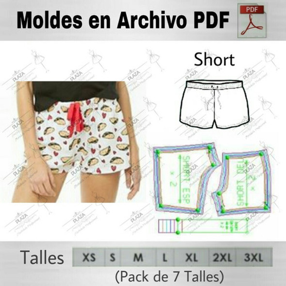 Moldes Patrones Imprimibles Pijamas Short Xs Al 3xl 1 Moldes Patrones Imprimibles Pijamas Short Xs Al 3xl 1