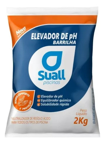 Kit Piscina Limpa Suall Cloro 10kg Barrilha Ph+ Sulfato 1