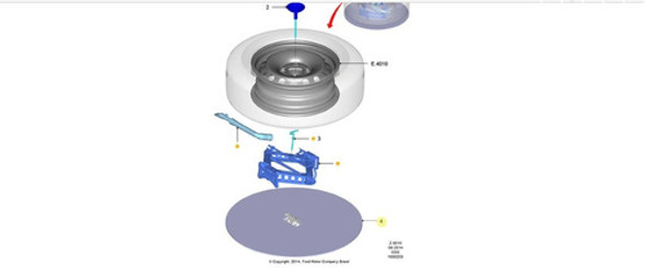 Aislador Acustico Rueda Auxilio Ford Focus Ka Fiesta Origina 1