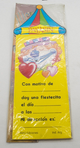 Tarjetas De Invitación Vintage Payasin (11) 1
