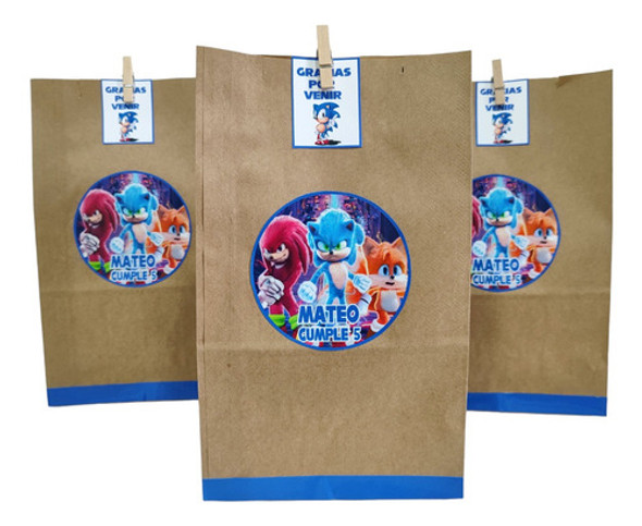 Bolsitas Sonic Sorpresitas Personalizadas Cumpleaños 0