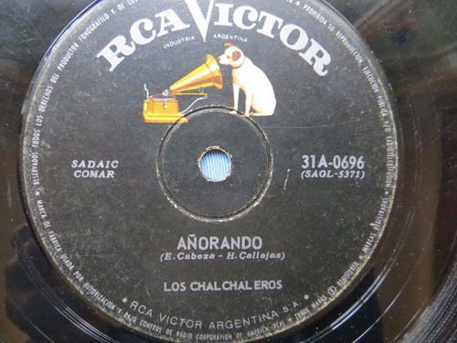 Los Chalchaleros Zamba Adentro + Añorando Vinilo Simple 1