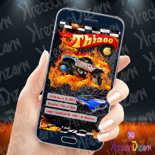 Tarjeta De Cumpleaños Digital - Hot Wheels 0