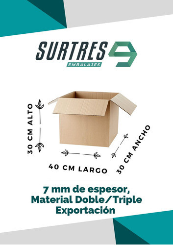 Caja 40x30x30 Doble Triple Super Reforzada Embalaje X4 Uni. 1