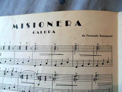 Misionera, Galopa De Fernando Bustamante, Partitura 1
