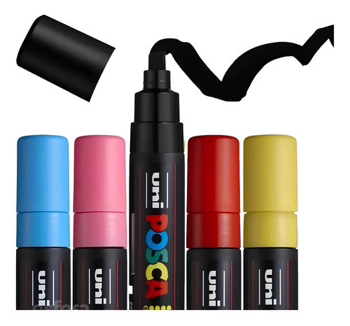 Kit 09 Canetas Marcadoras Uniball Posca Pc-8k Escolha A Cor 1