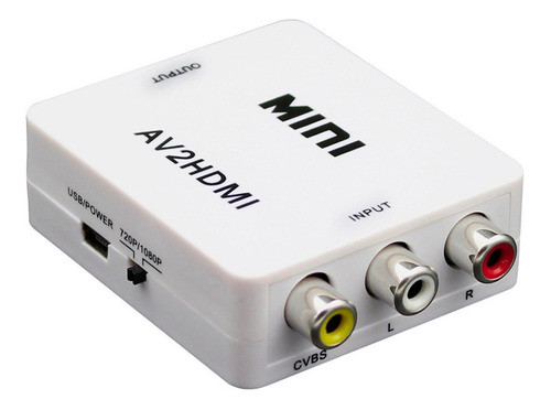 Conversor De Av Rca Con Audio A Hdmi Soporta Alta Definición 0