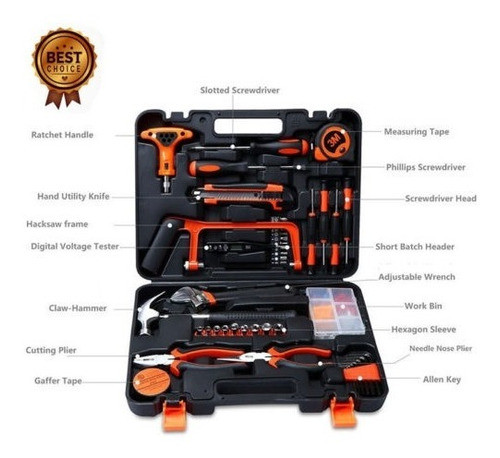 82pcs Casa Herramienta Mecánica Set Herramientas Fijación Al 0