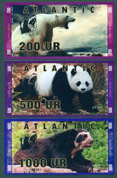 Atlantic Bank Set De 6 Billetes Año 2016 Unc Fauna 1