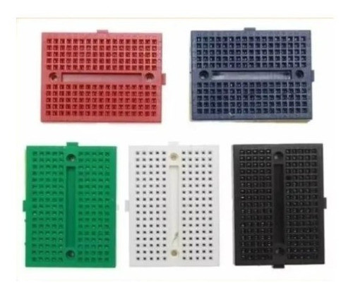 Kit 10 Mini Protoboard 2 Cada Cor Com 170 Pontos/  Nf 0