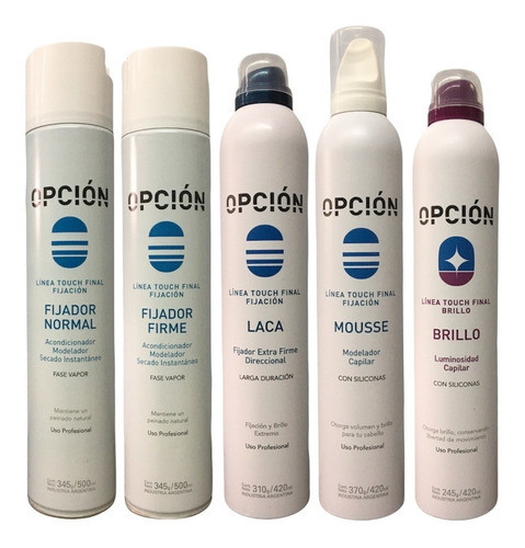 Kit Opcion Fijador Normal Y Firme + Laca + Mousee + Brillo 0