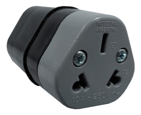 Ficha Hembra Enchufe Eléctrico De Prolongación 10 A  3 Patas 0
