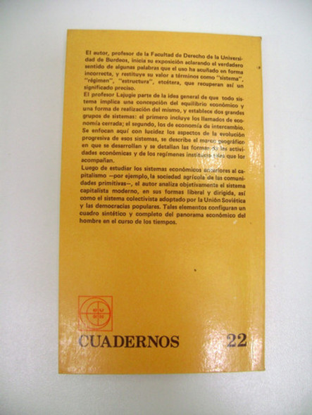 Los Sistemas Economicos Lajugie Cuadernos Eudeba 1993 Boedo 1