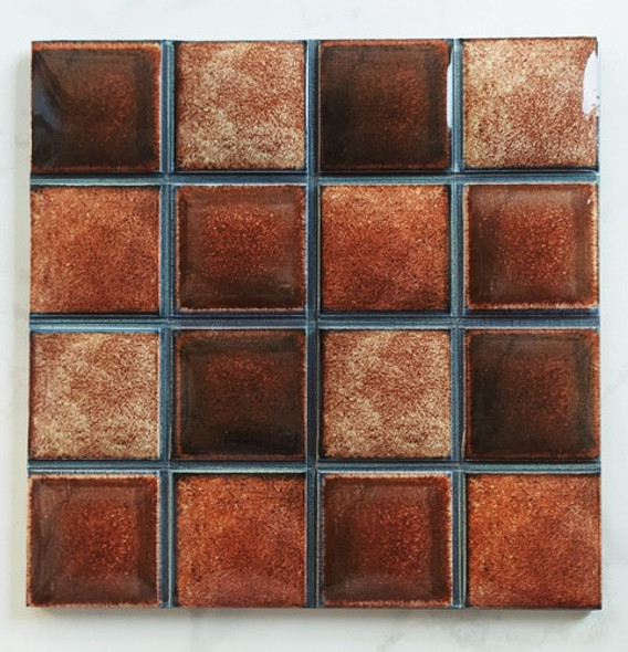 Cerámica Decorativa Marron 3d Con Volumen 20x20 Cm. 0