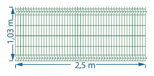 Tela Gradil Morlan Revestida Com Pvc, 4,30mm, 1,03 X 2,50mts 1