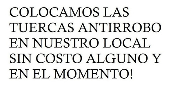 Tuerca Seguridad Antirrobo Chevrolet S10 Ha/e Farad 1