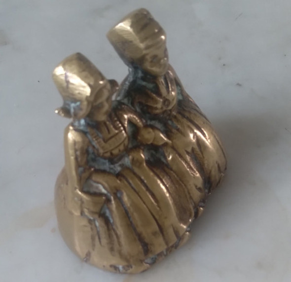 Campana Campanita Bronce. Pareja De Holandeses. Encantadora 0