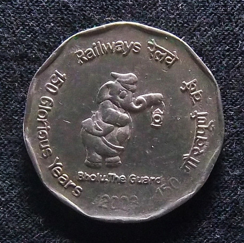 India 2 Rupias 2003 (calcuta) Mb Km 307 Trenes De La India 0
