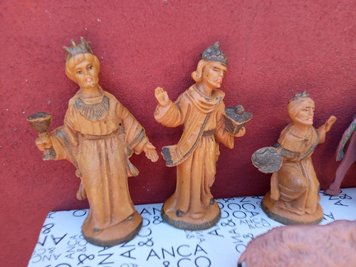 6 Viejos Muñecos Reyes,2 Camellos Y Vaca Navidad Pesebre 1