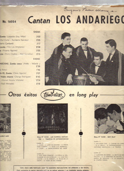 Vinilo Discos Otra Vez Los Andariegos, Rca Vik, 1979 1