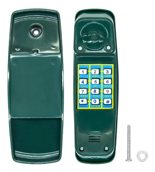 Teléfono De Juguete Para Niños, Verde, Incluye Juego De Colu 0