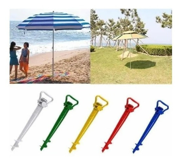Soporte Anclaje Saca Arena Para Sombrilla Playa Caña Pesca 0