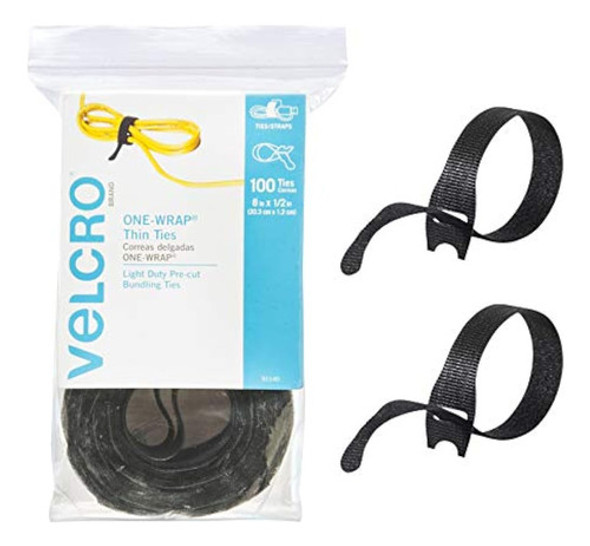 Sujetacables One-wrap De La Marca Velcro | 100pk | Correas D 0 Sujetacables One-wrap De La Marca Velcro | 100pk | Correas D 0