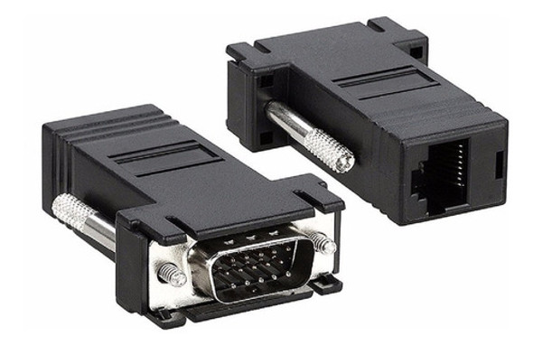 Par Adaptador Rj45 Vga Macho Macho Utp A 20m 0