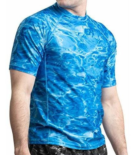Aqua Design Rash Guard Men Swim Shirt Mens Manga Corta Prote 0