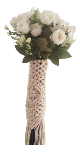 Porta Buque Em Macramê, Cor Cru 0