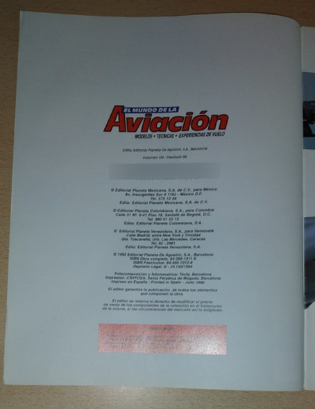 Revista El Mundo De La Aviación N°94 Año 1996 1 Revista El Mundo De La Aviación N°94 Año 1996 1