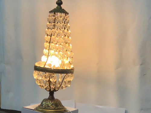 Veladores Antiguos Cristal Y Bronce Imperio Luis Xi 0