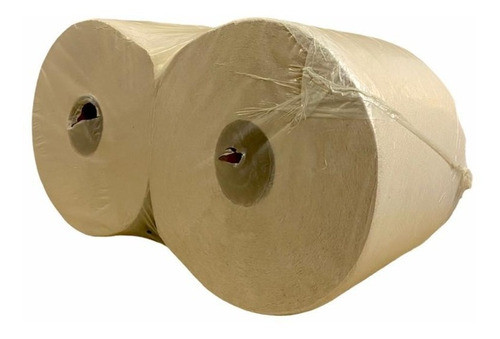 Rollo Bobina Papel Industrial Beige Doble Hoja 25x400 X2u En 1