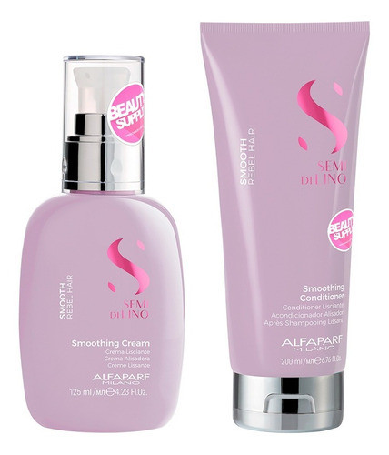 Acondicionador Y Crema Alisadora Alfaparf Semi Lino Smooth 0
